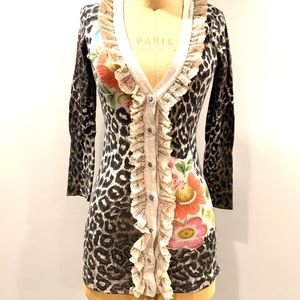 CHARLOTTE Animal Print w/ Flowers and Lace size M